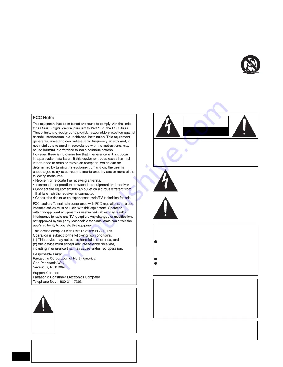 Panasonic SAXR707 - HOME THEATER AUDIO SYSTEM Operating Instructions Manual Download Page 2