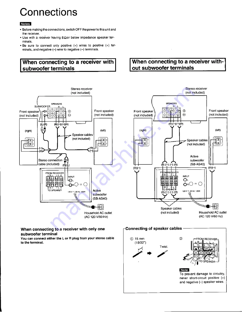 Panasonic SB-AS40 Operating Manual Download Page 5