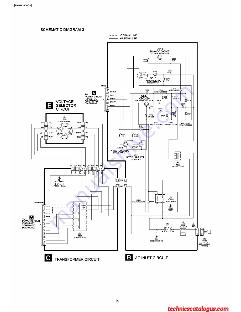 Panasonic SB-WA330GCS Service Manual Download Page 14