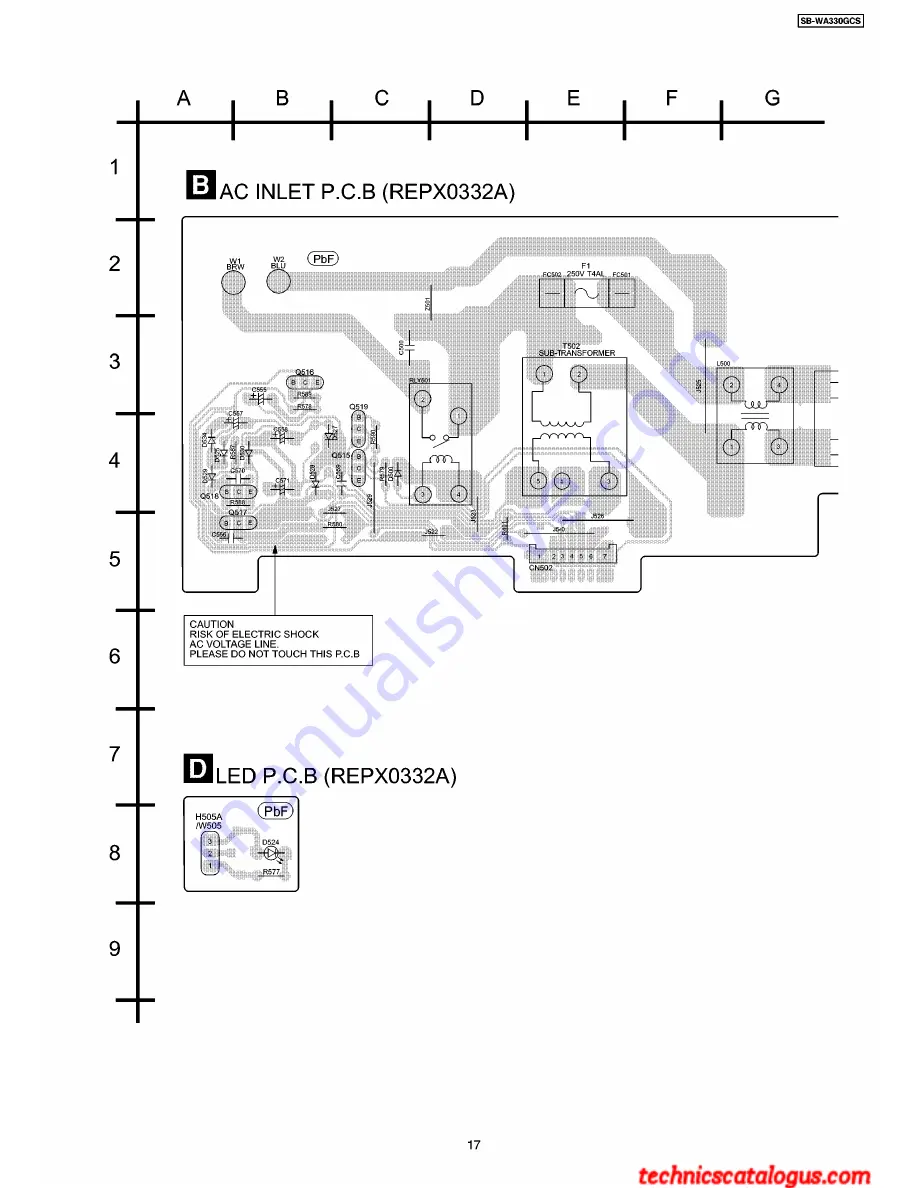 Panasonic SB-WA330GCS Service Manual Download Page 17