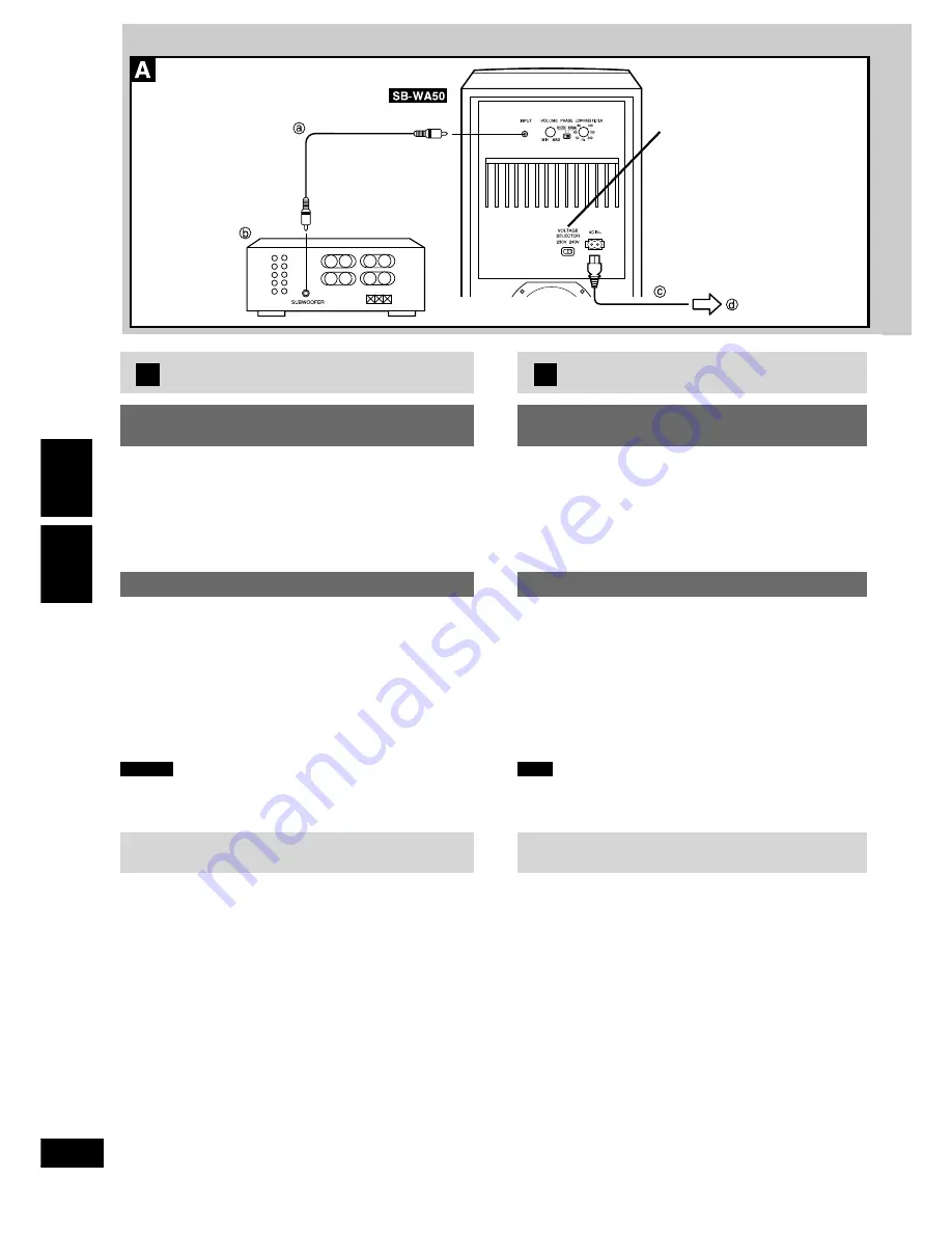 Panasonic SB-WA50 Operating Instructions Manual Download Page 18