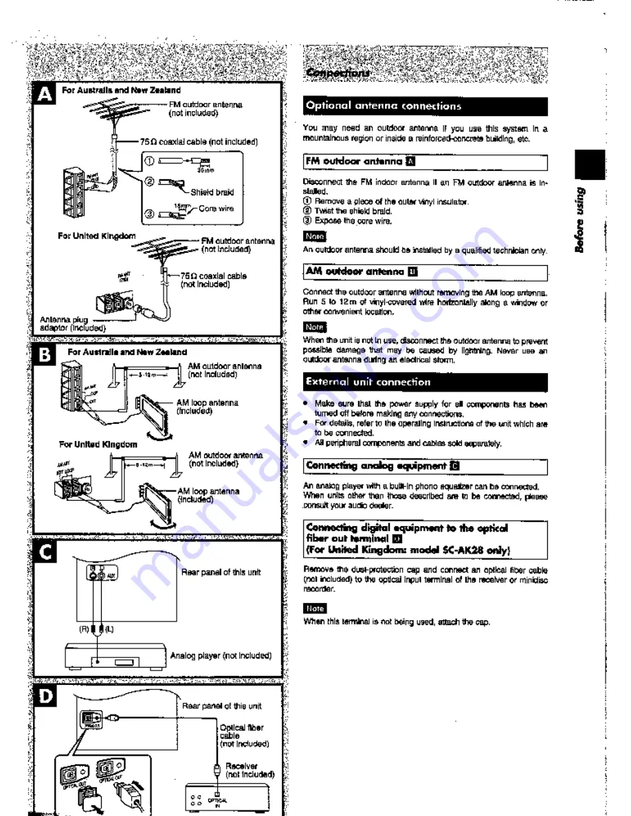 Panasonic SC-AK18 Operating Manual Download Page 7