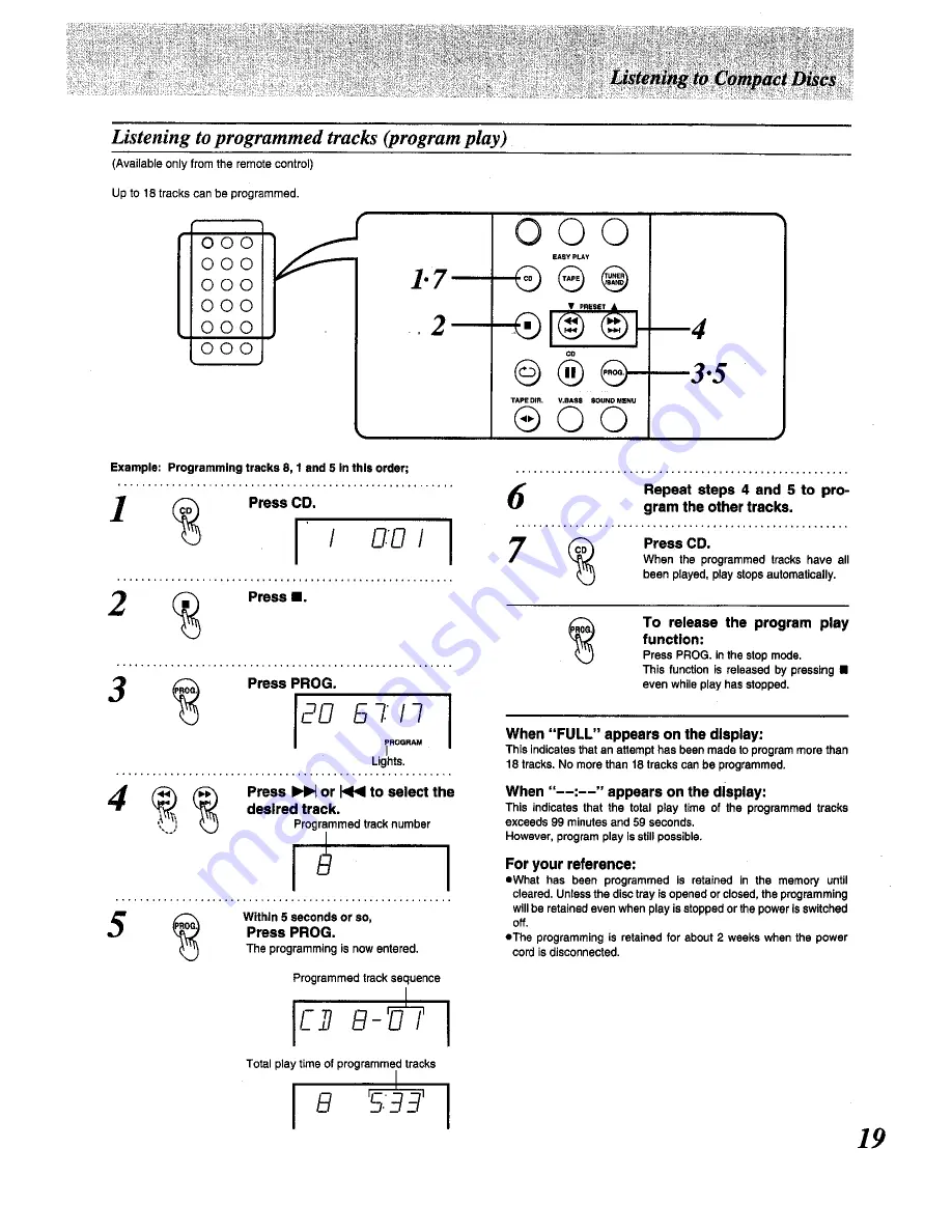 Panasonic SC-CH150 Operating Instructions Manual Download Page 19