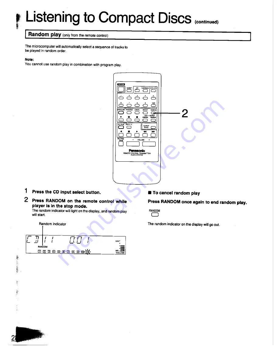 Panasonic SC-CH33 Operating Instructions Manual Download Page 28