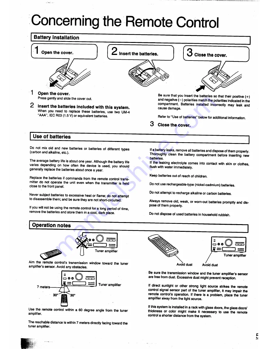 Panasonic SC-CH750 Operating Instructions Manual Download Page 5