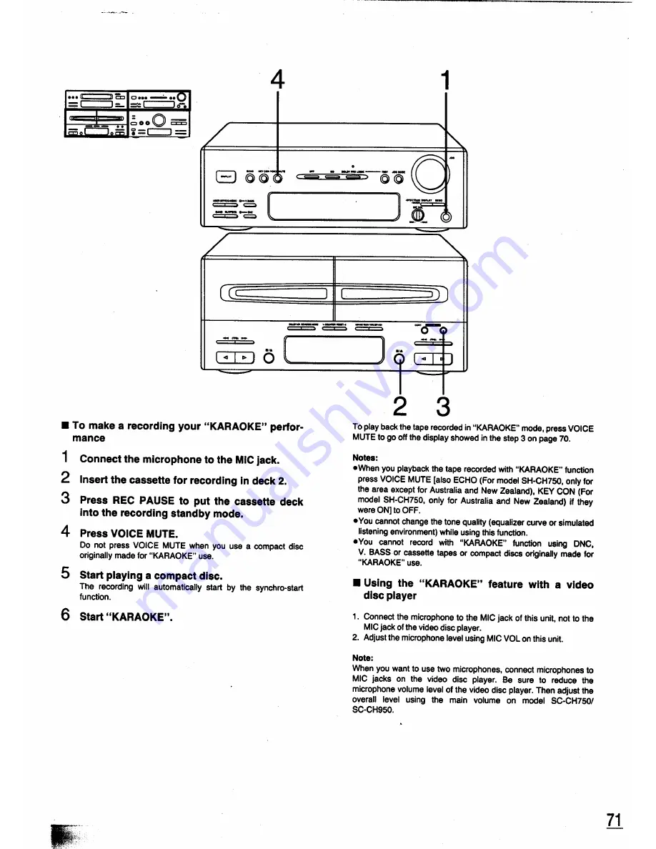 Panasonic SC-CH750 Operating Instructions Manual Download Page 71