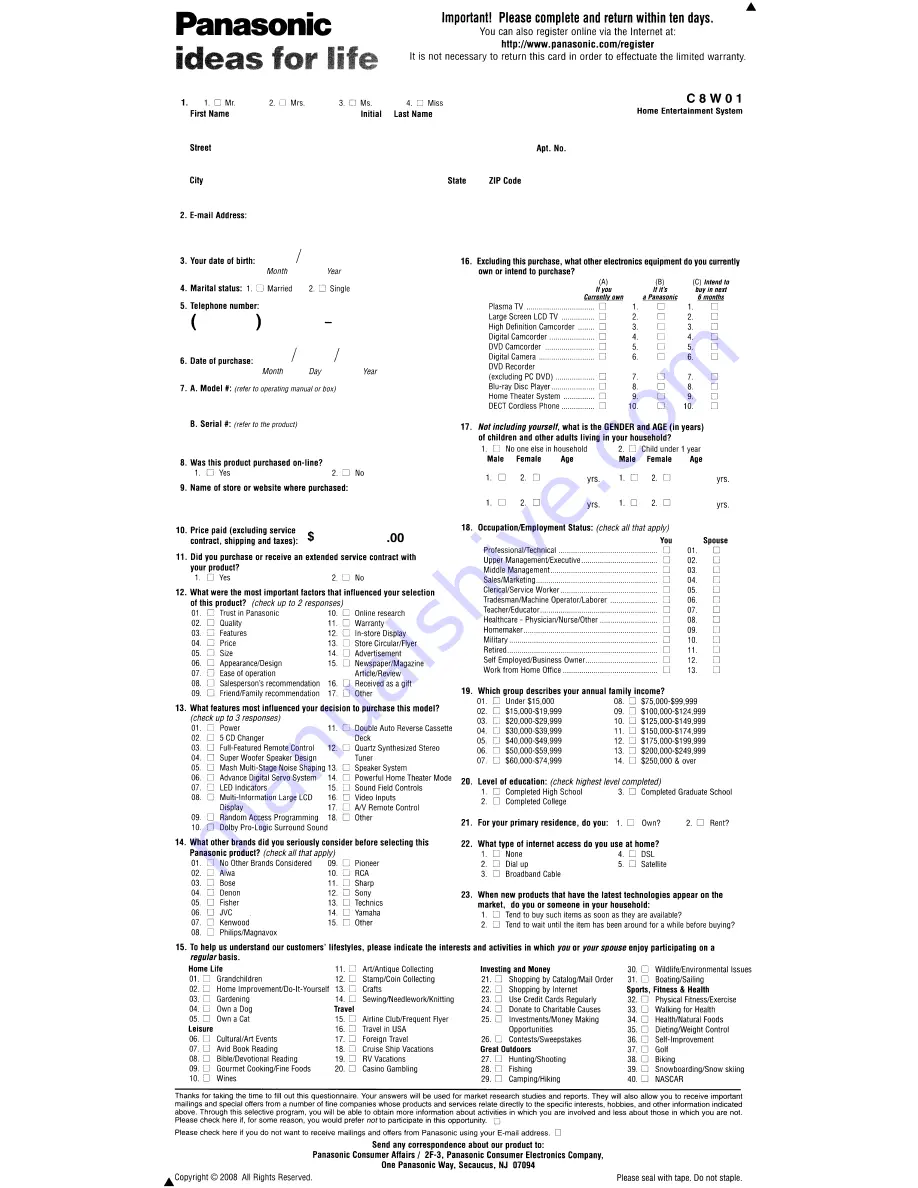 Panasonic SC-HC3 Operating Instructions Manual Download Page 18