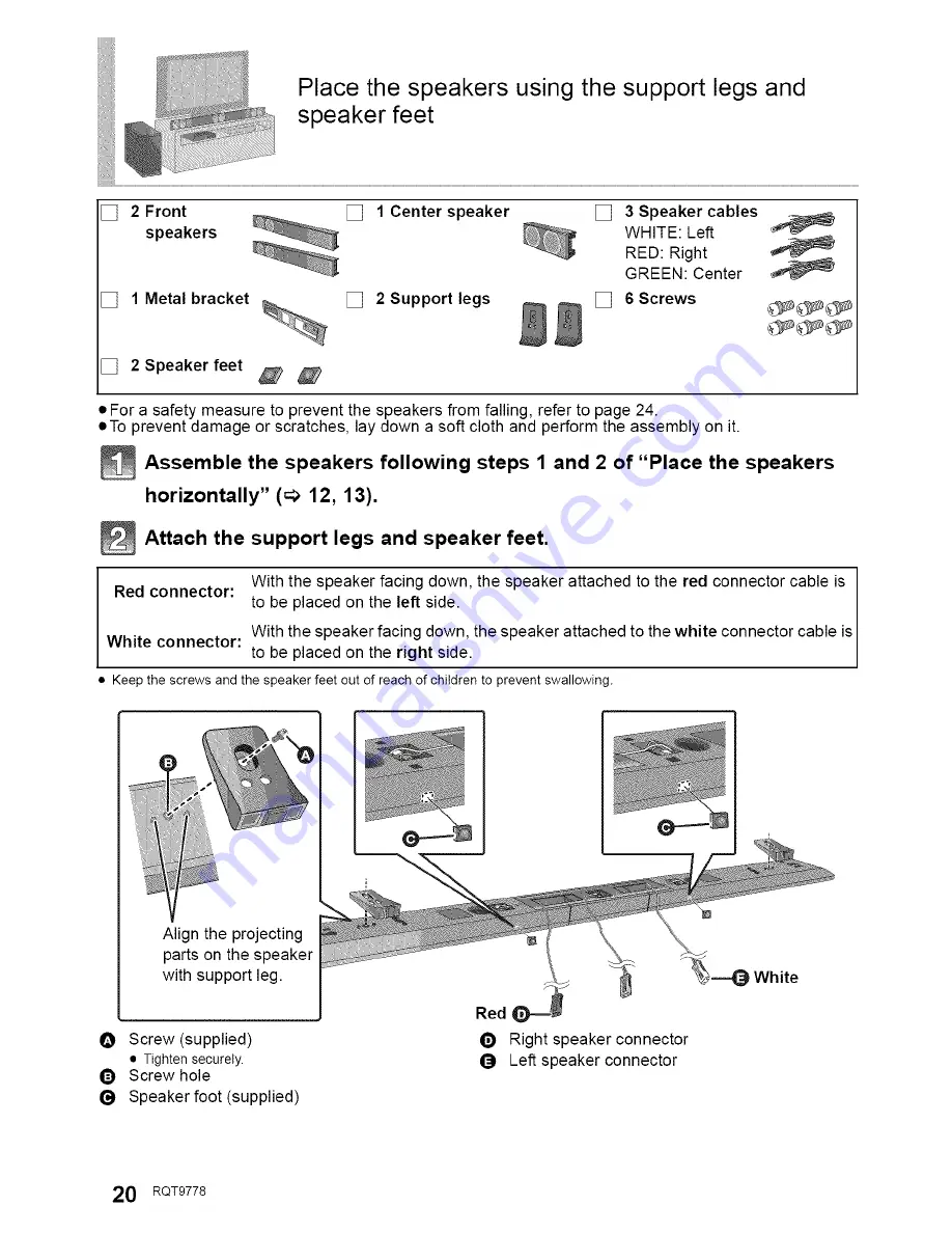 Panasonic SC-HTB770 Owner'S Manual Download Page 20