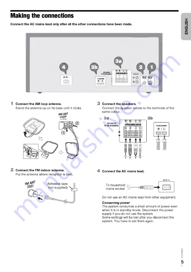 Panasonic SC-MAX4000 Скачать руководство пользователя страница 5