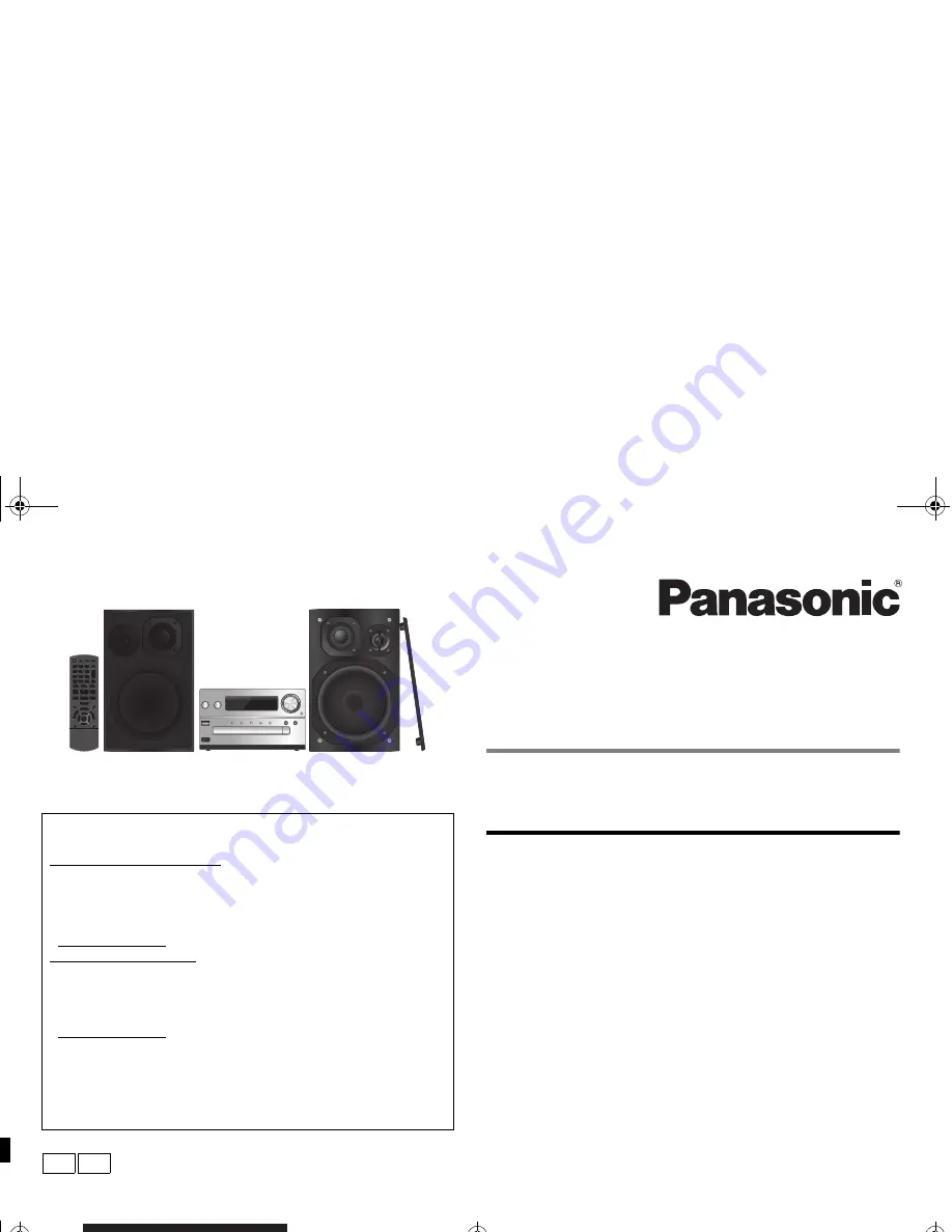 Panasonic SC-PMX9DB Operating Instructions Manual Download Page 1