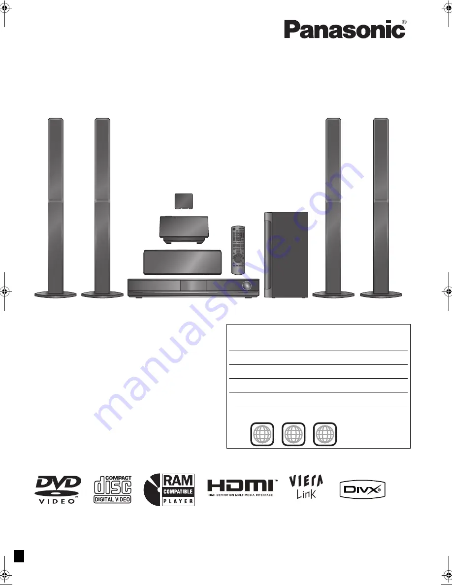 Panasonic SC-PT875 Скачать руководство пользователя страница 1