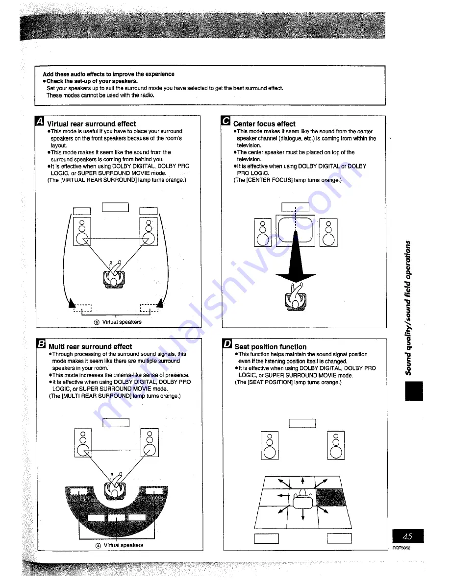 Panasonic SCDV150 - MINISYS 5-D DVD CHGR Operating Instructions Manual Download Page 44