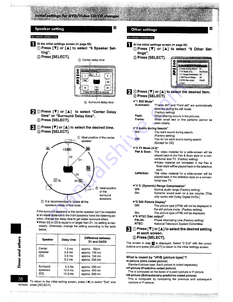 Panasonic SCDV150 - MINISYS 5-D DVD CHGR Скачать руководство пользователя страница 57