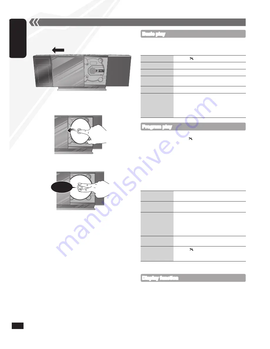 Panasonic SCHC40 - COMPACT STEREO SYSTEM Operating Instructions Manual Download Page 8