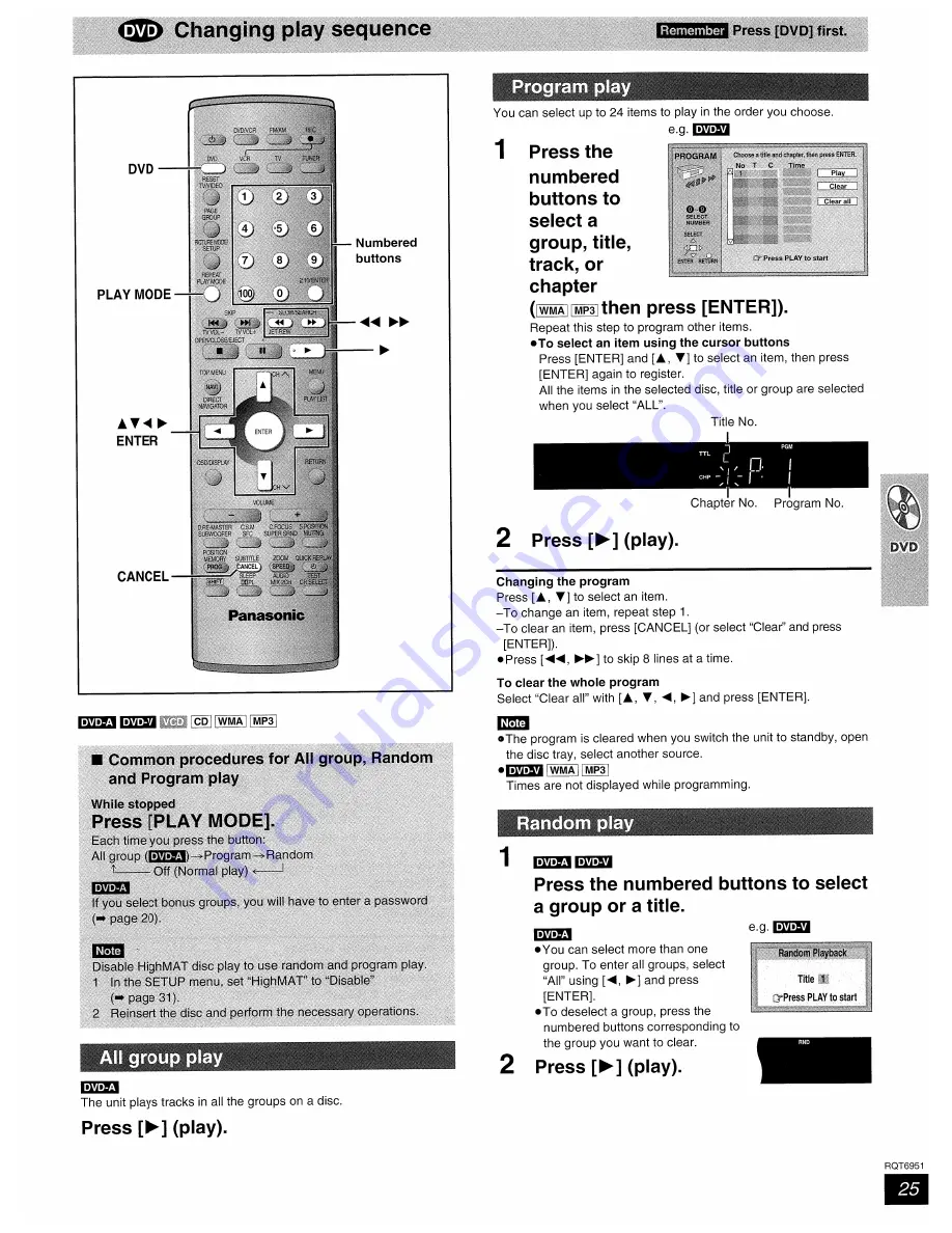 Panasonic SCHT790V - DVD THEATER RECEIVER Скачать руководство пользователя страница 25