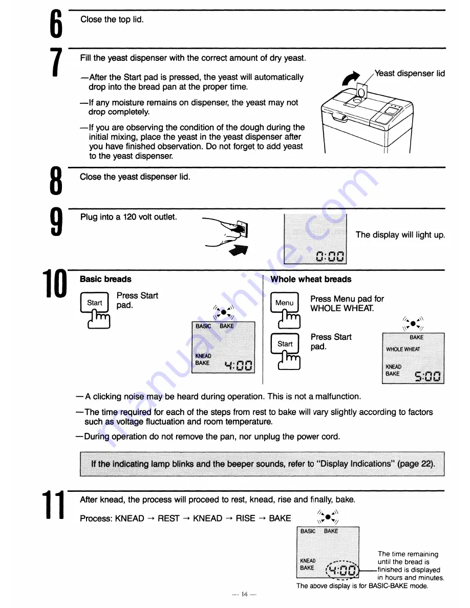 Panasonic SD-BT65P Operating Instructions & Recipes Download Page 15