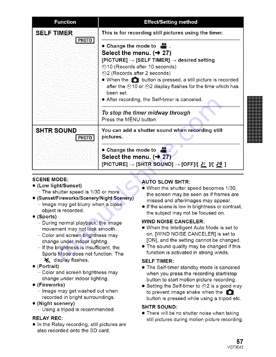 Panasonic SDR-H100P Owner'S Manual Download Page 57