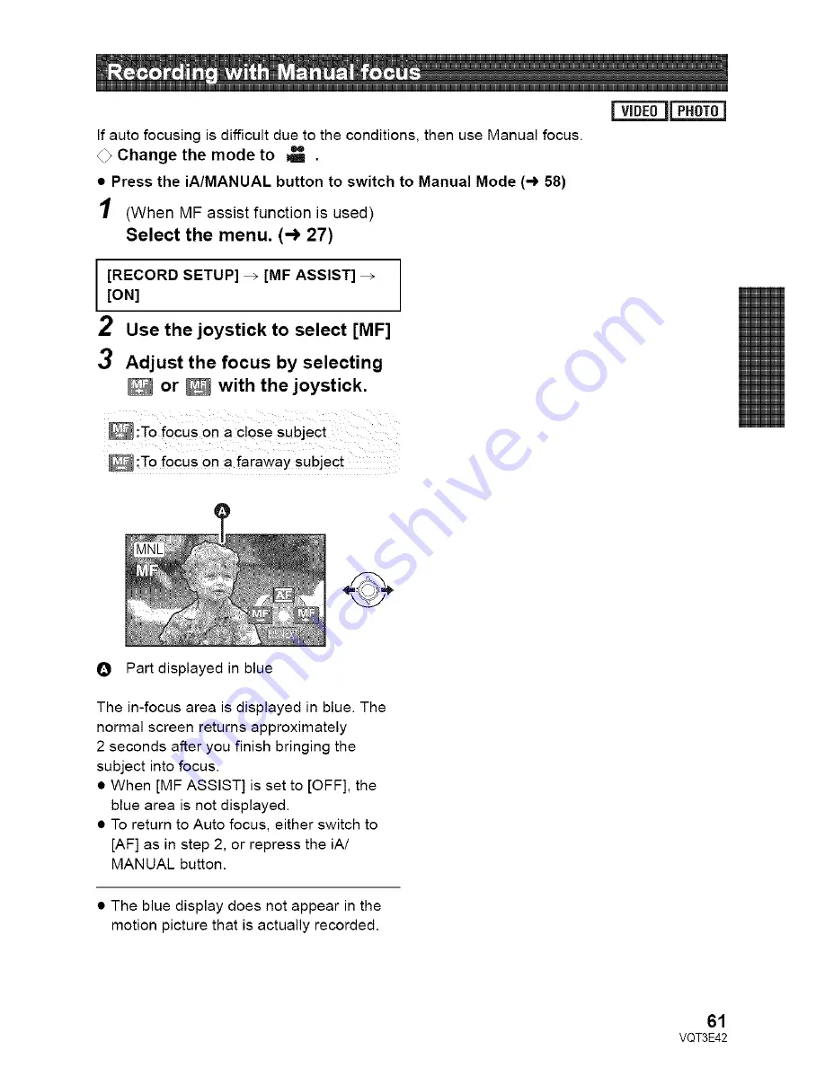 Panasonic SDR-H100P Owner'S Manual Download Page 61