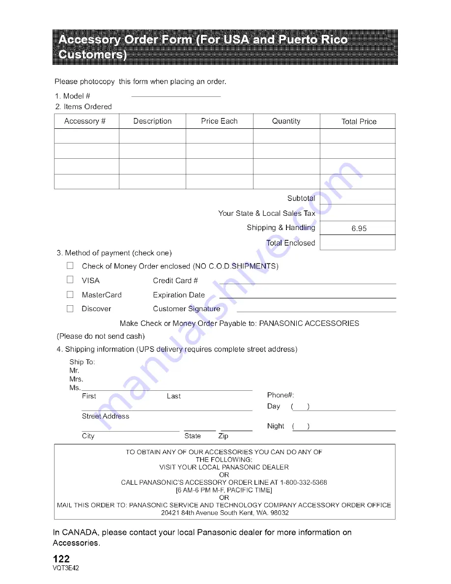 Panasonic SDR-H100P Owner'S Manual Download Page 122