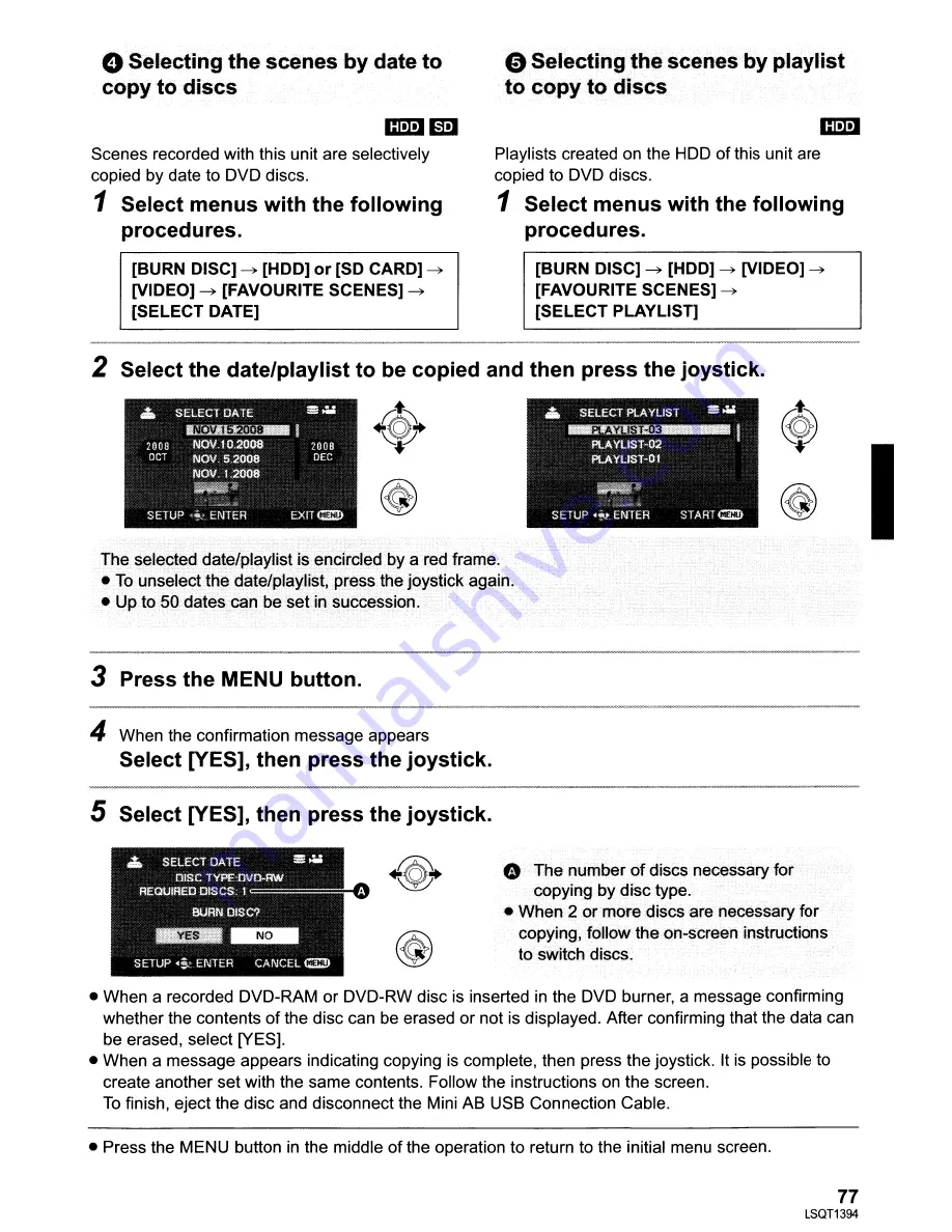 Panasonic SDR-H60P/PC Operating Instructions Manual Download Page 77