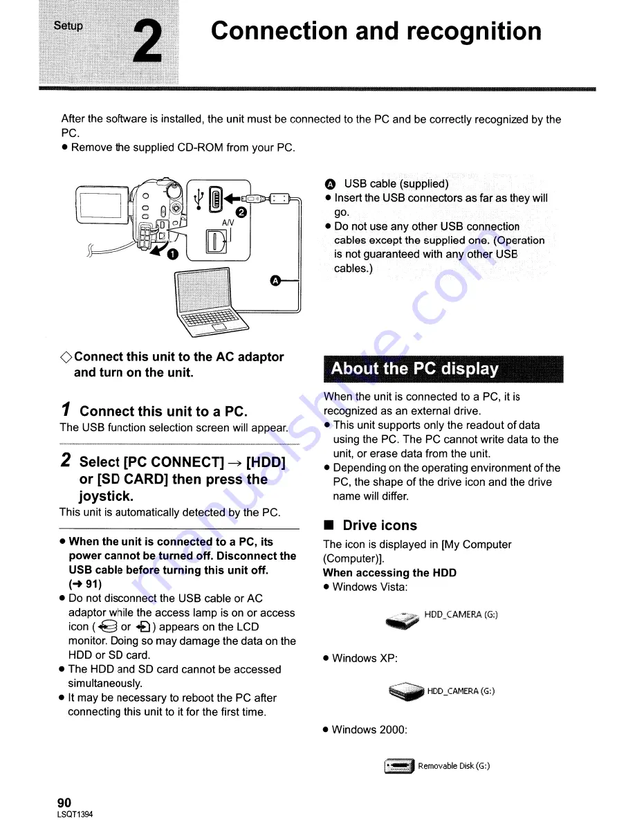 Panasonic SDR-H60P/PC Operating Instructions Manual Download Page 90