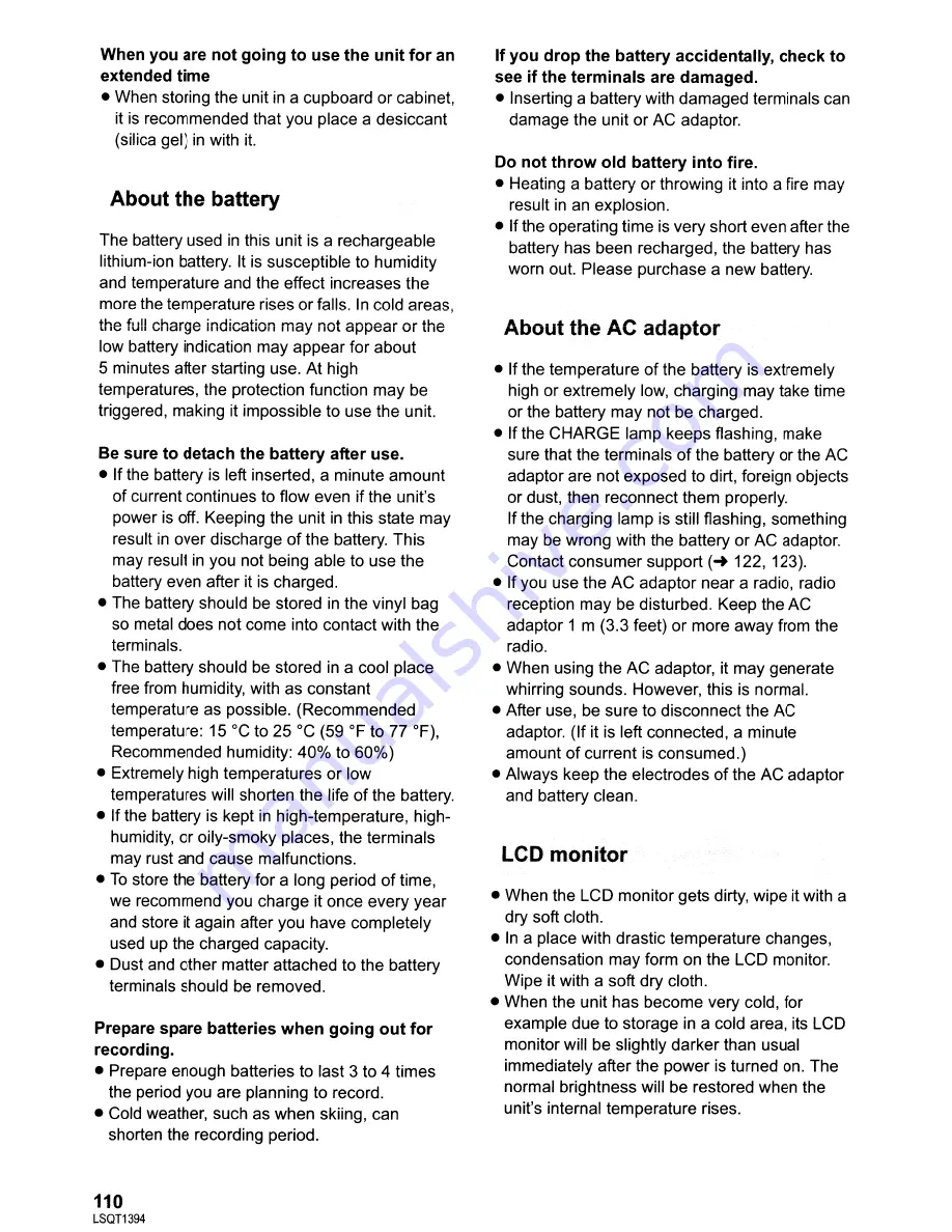 Panasonic SDR-H60P/PC Operating Instructions Manual Download Page 110