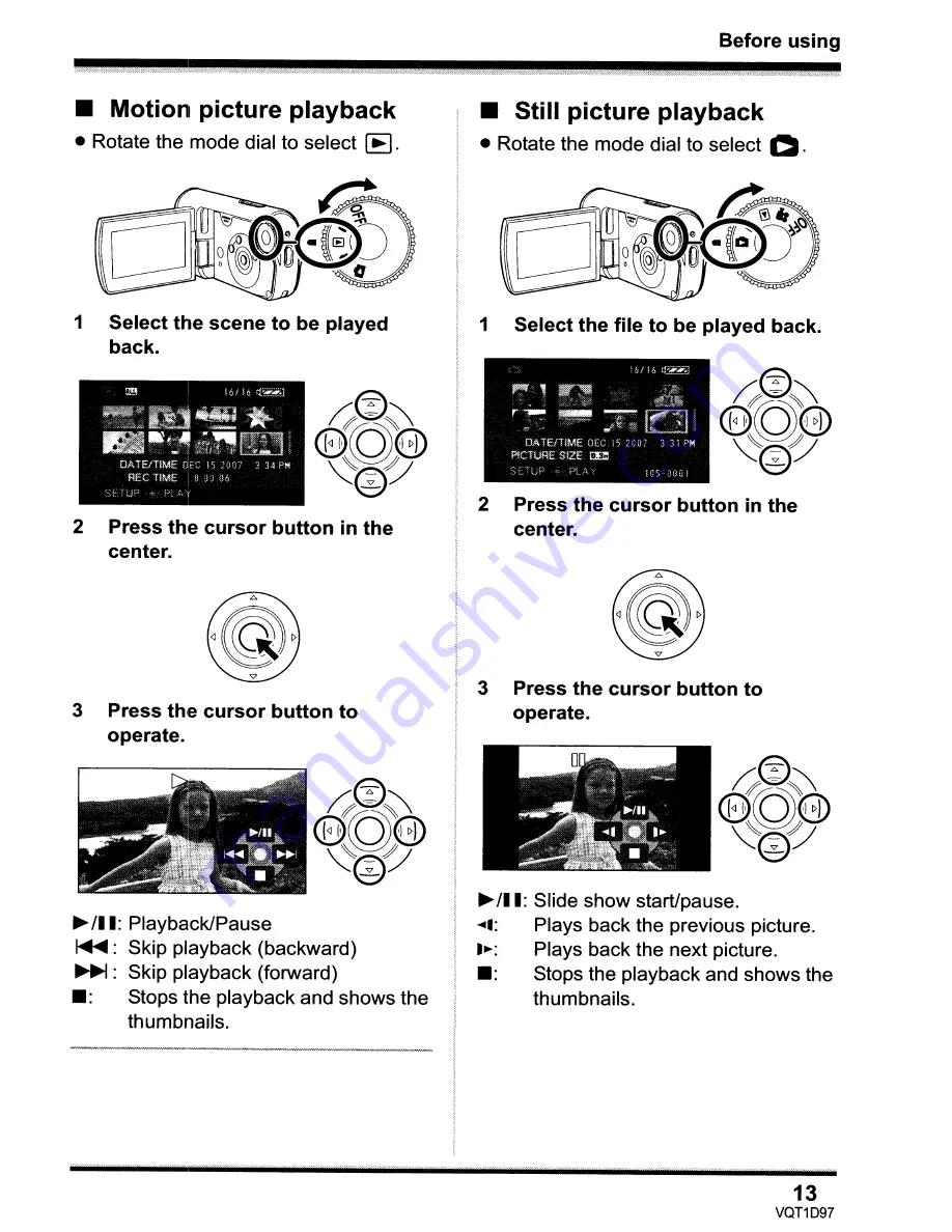 Panasonic SDR-S10P Скачать руководство пользователя страница 13