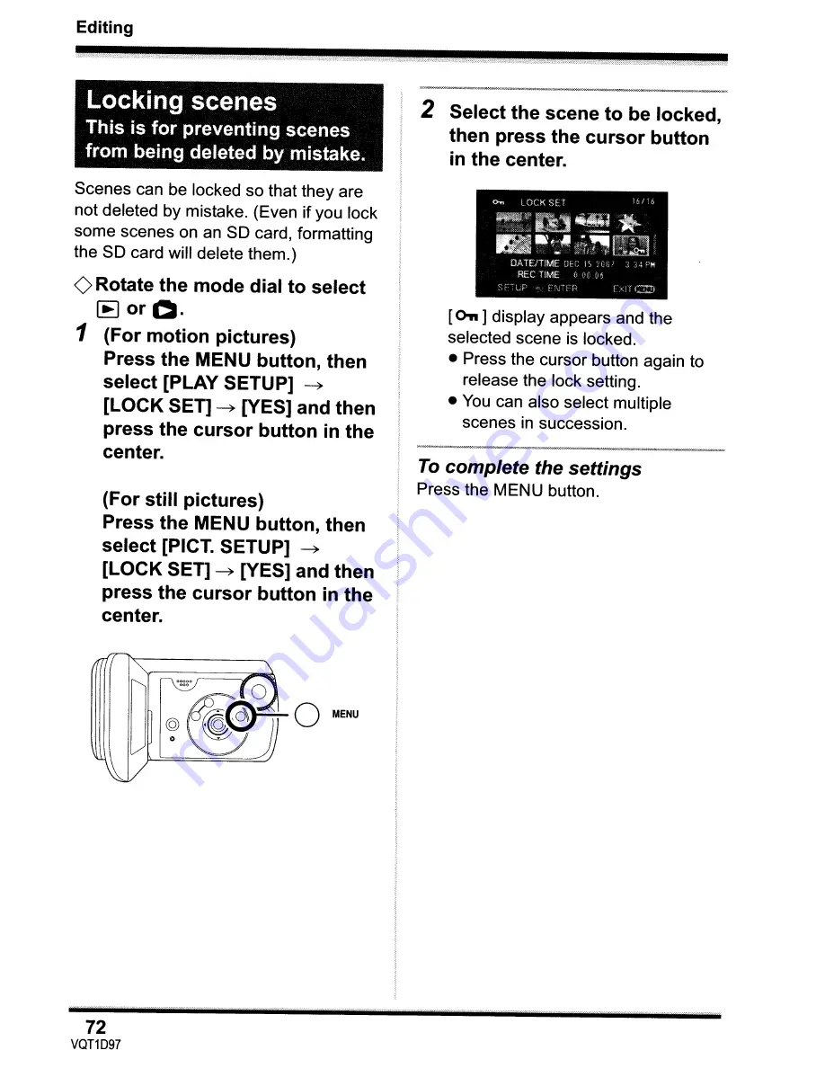 Panasonic SDR-S10P Operating Instructions Manual Download Page 72