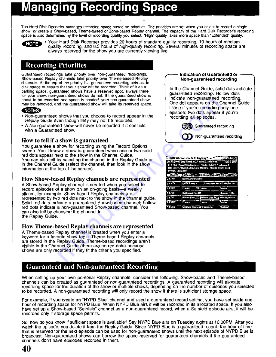 Panasonic ShowStopper PV-HS1000 Operating Instructions Manual Download Page 40