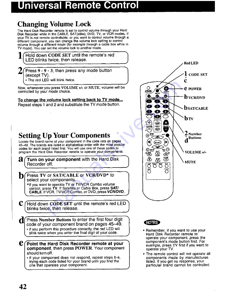 Panasonic ShowStopper PV-HS1000 Operating Instructions Manual Download Page 42