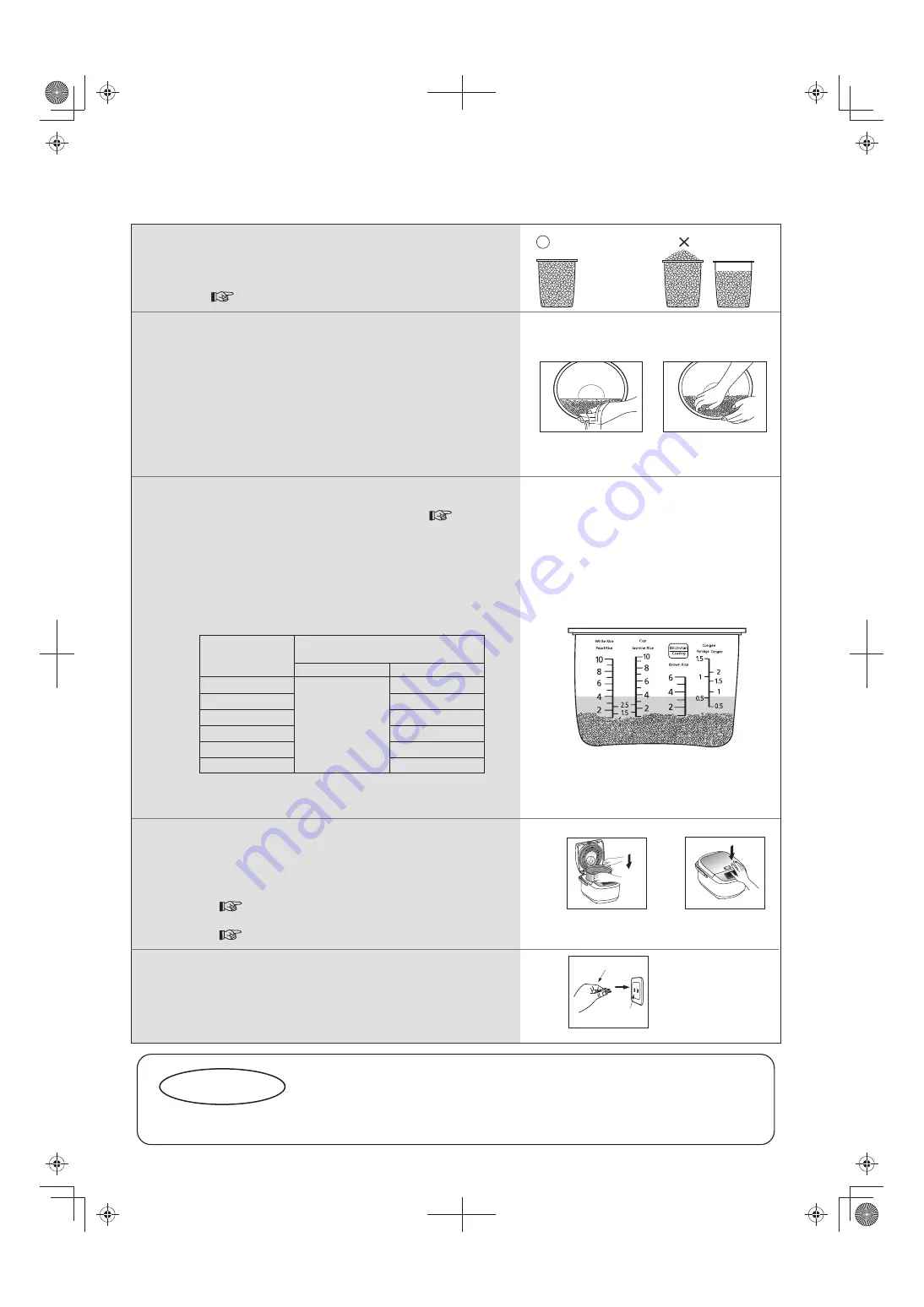 Panasonic SR-AFM187 Operating Instructions Manual Download Page 10