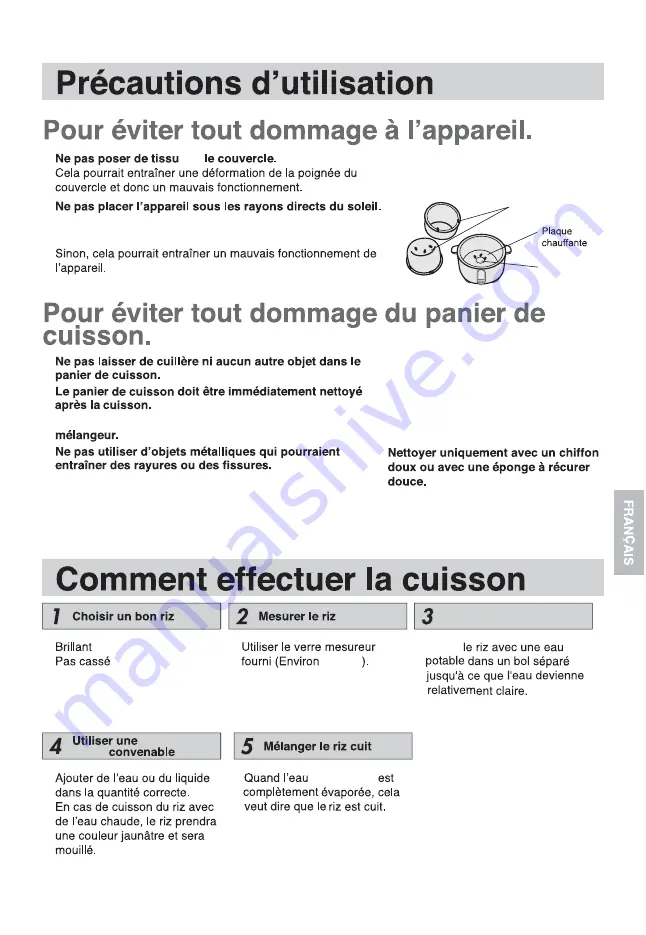 Panasonic SR-GA541FH Operating Instructions Manual Download Page 23