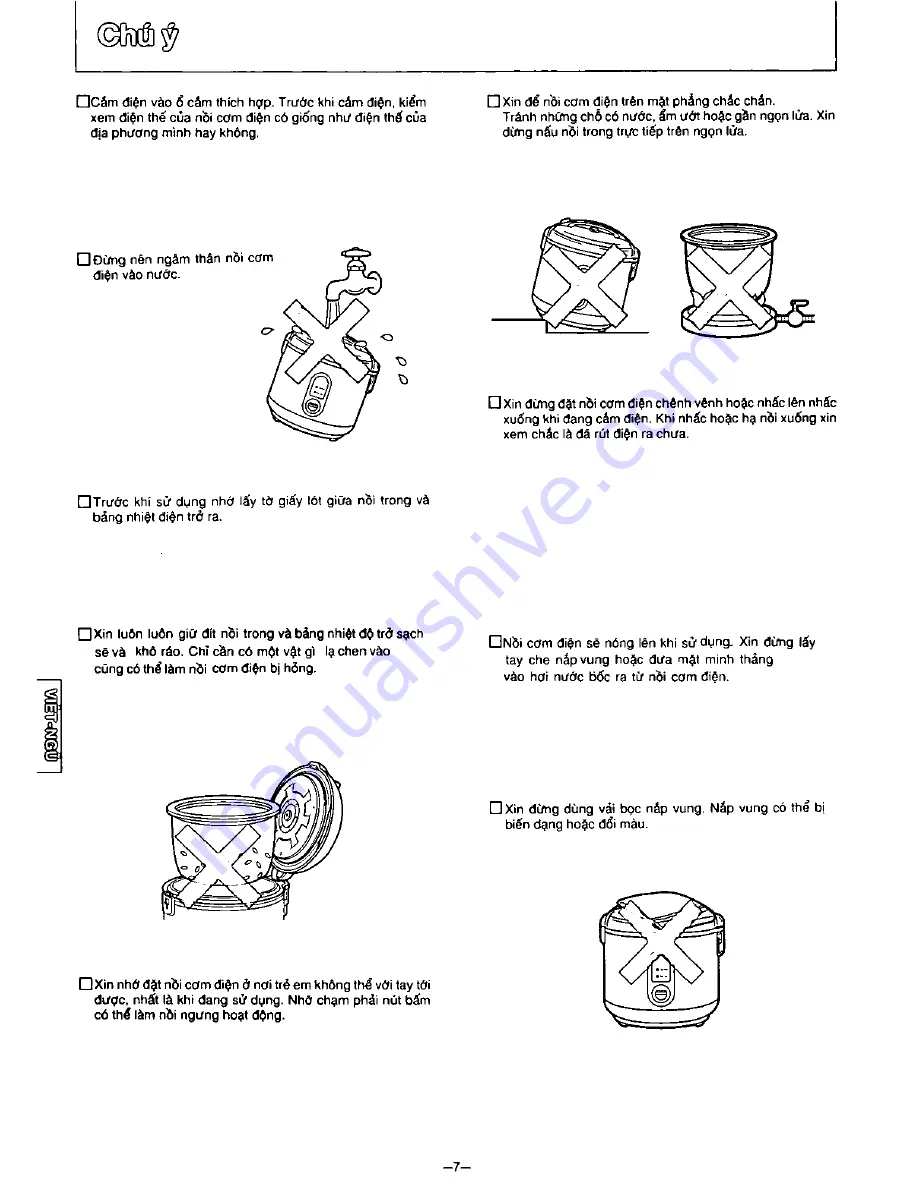 Panasonic SR-SH10RP Operating Instructions Manual Download Page 8