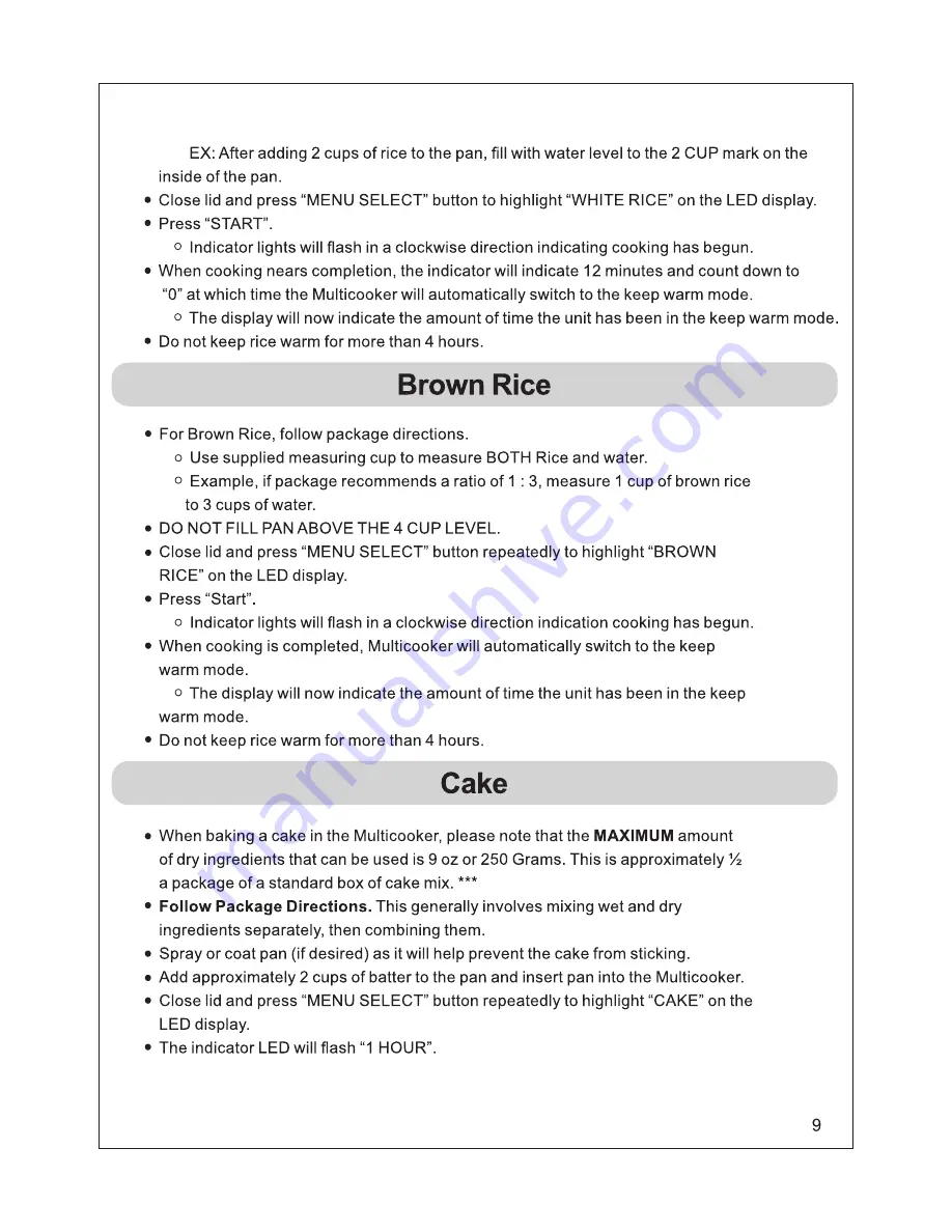 Panasonic sr-zc075 Operating Instructions Manual Download Page 10