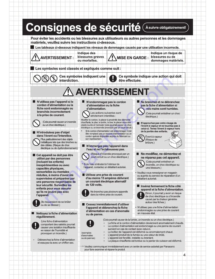 Panasonic sr-zc075 Operating Instructions Manual Download Page 18