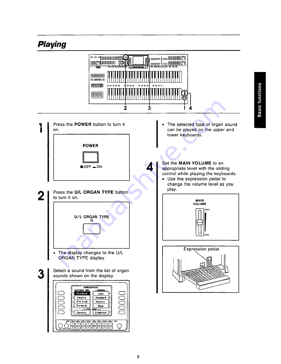 Panasonic SXF100 - ELECTRONIC ORGAN Скачать руководство пользователя страница 11