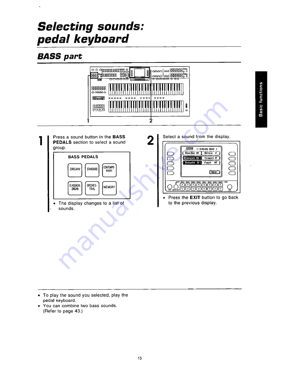 Panasonic SXF100 - ELECTRONIC ORGAN Скачать руководство пользователя страница 17