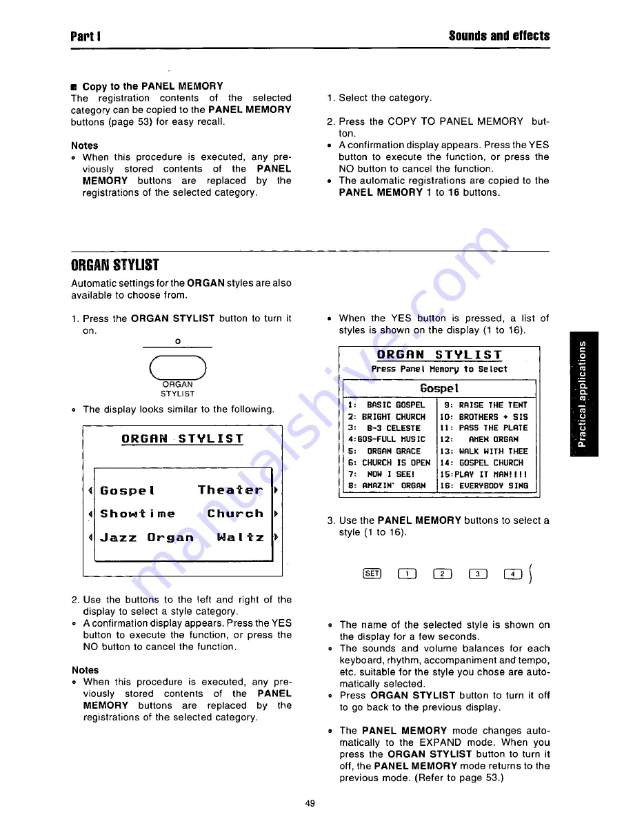 Panasonic SXF100 - ELECTRONIC ORGAN Operating Manual Download Page 51