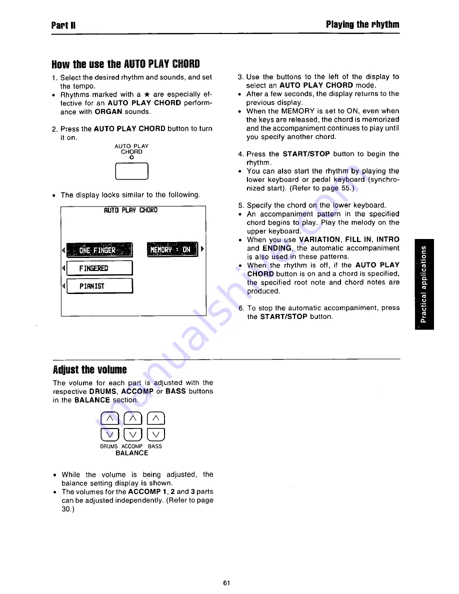 Panasonic SXF100 - ELECTRONIC ORGAN Operating Manual Download Page 63