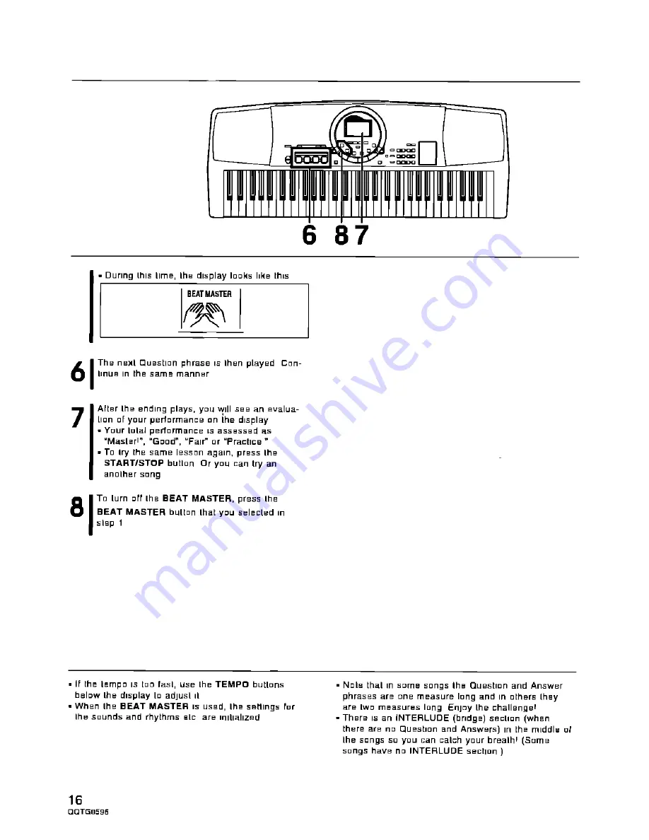 Panasonic SXKC211 - ELECTRONIC KEYBOARD Owner'S Manual Download Page 16