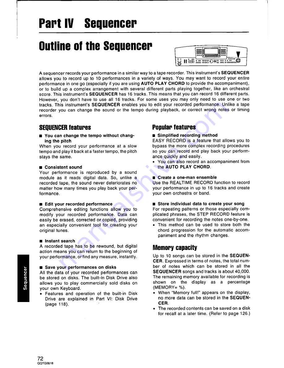 Panasonic SXKN6500 - ELECTRONIC KEYBOARD Owner'S Manual Download Page 72