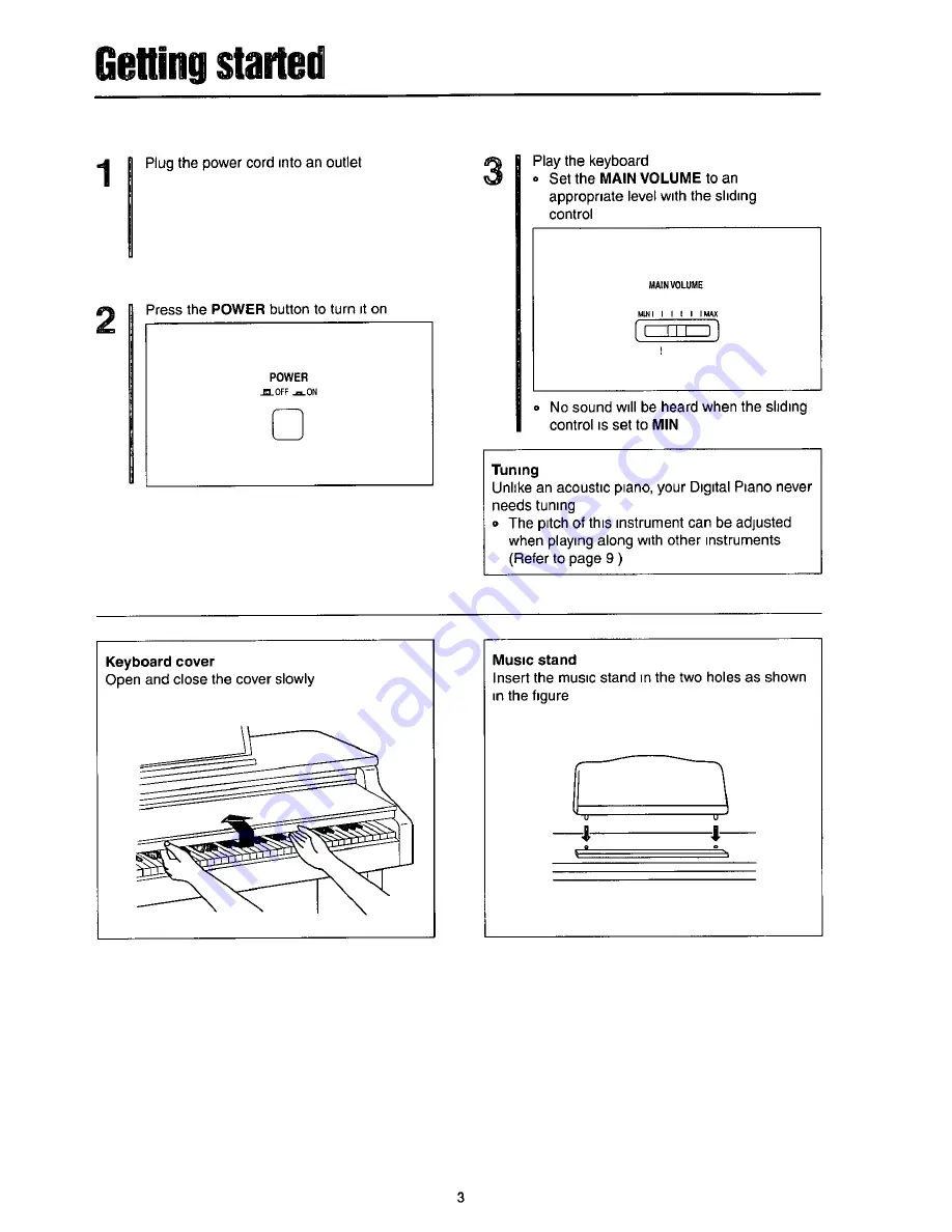 Panasonic SXPX224 - ELECTRONIC PIANO Operating Manual Download Page 5