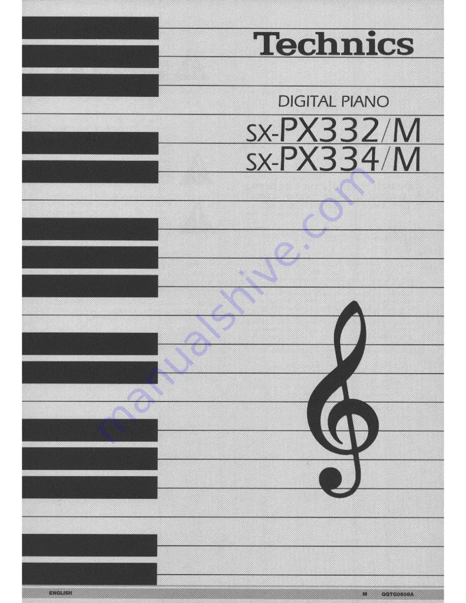 Panasonic SXPX332 - DIGITAL PIANO Owner'S Manual Download Page 1