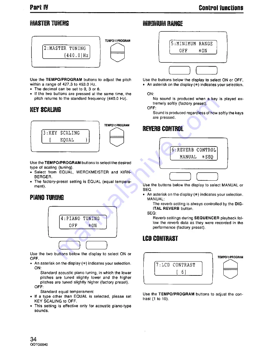 Panasonic SXPX665 - ELECTRONIC PIANO Operating Manual Download Page 34