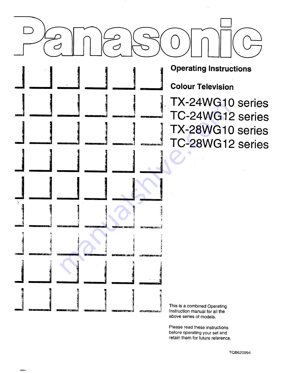 Panasonic TC-24WG10 Series Operating Instructions Manual Download Page 1