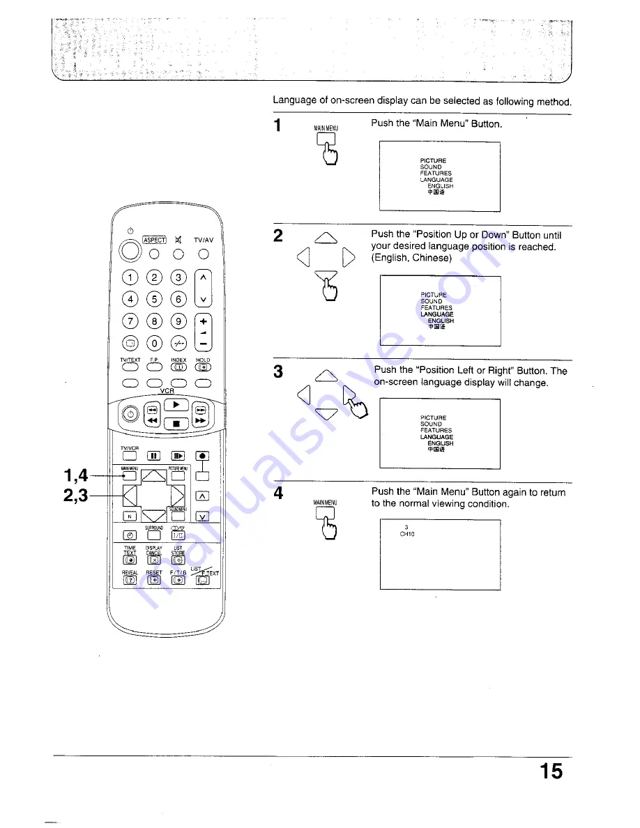 Panasonic TC-24WG10 Series Operating Instructions Manual Download Page 15