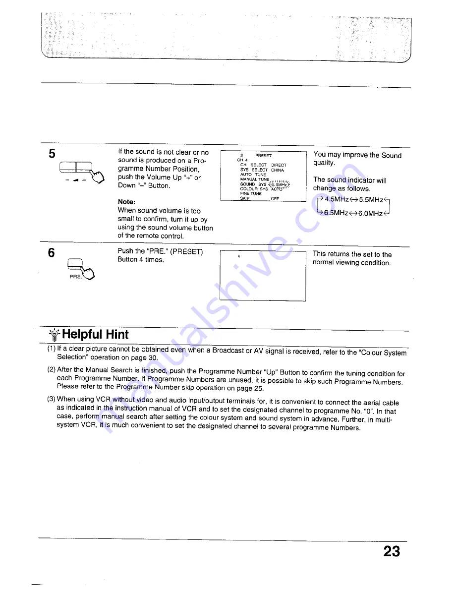 Panasonic TC-24WG10 Series Operating Instructions Manual Download Page 23