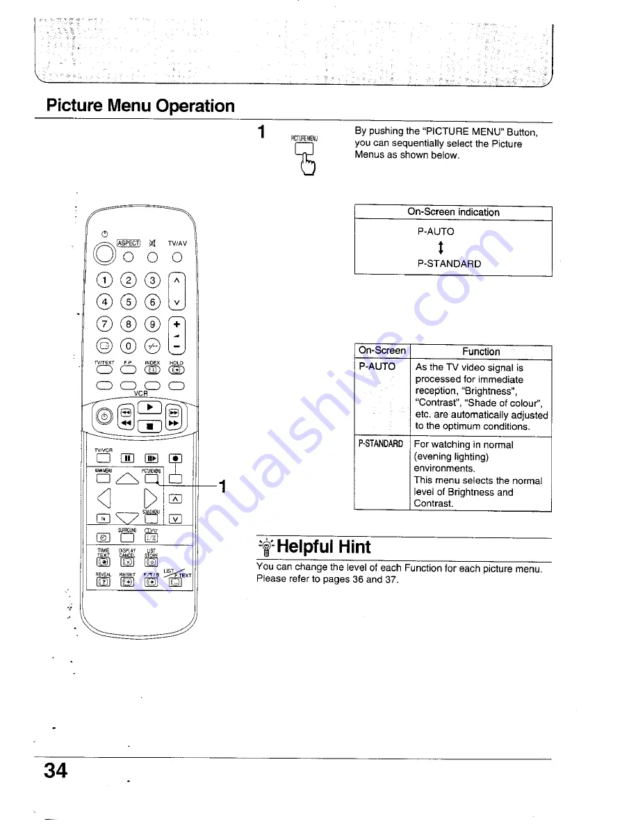 Panasonic TC-24WG10 Series Operating Instructions Manual Download Page 34