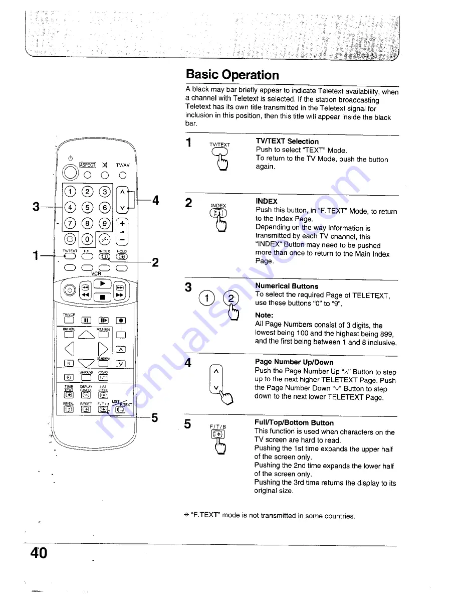 Panasonic TC-24WG10 Series Operating Instructions Manual Download Page 40