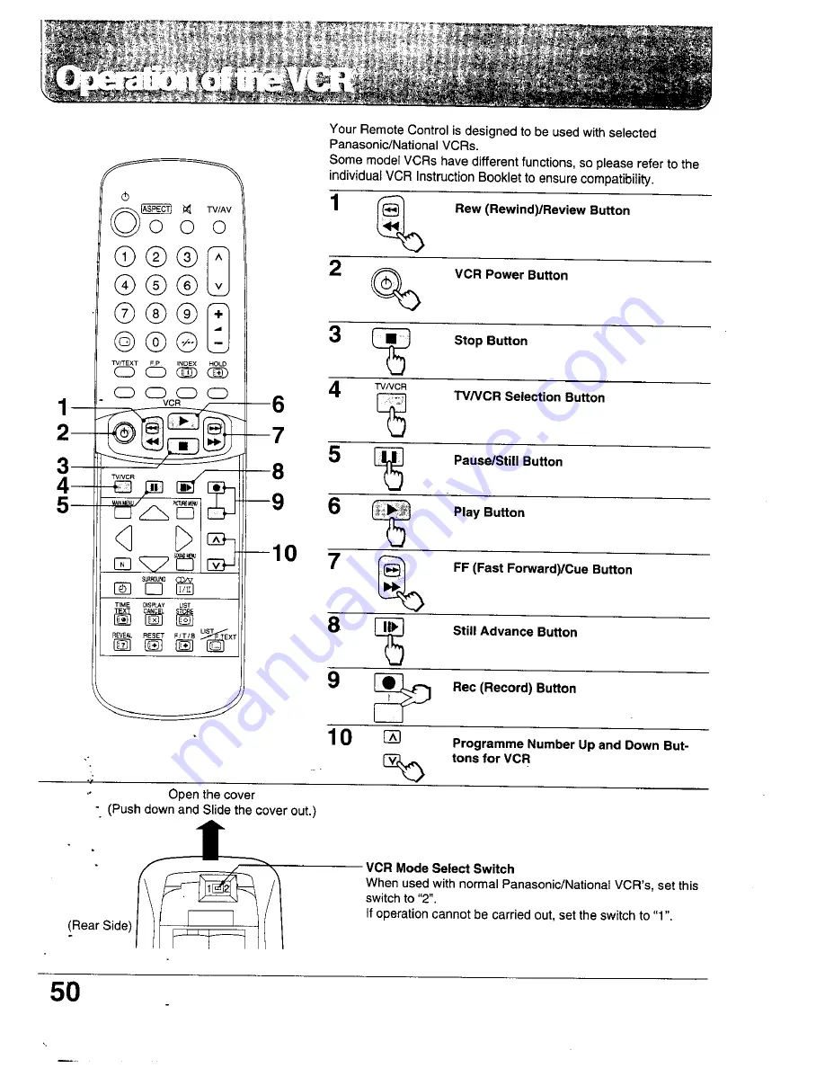 Panasonic TC-24WG10 Series Operating Instructions Manual Download Page 50